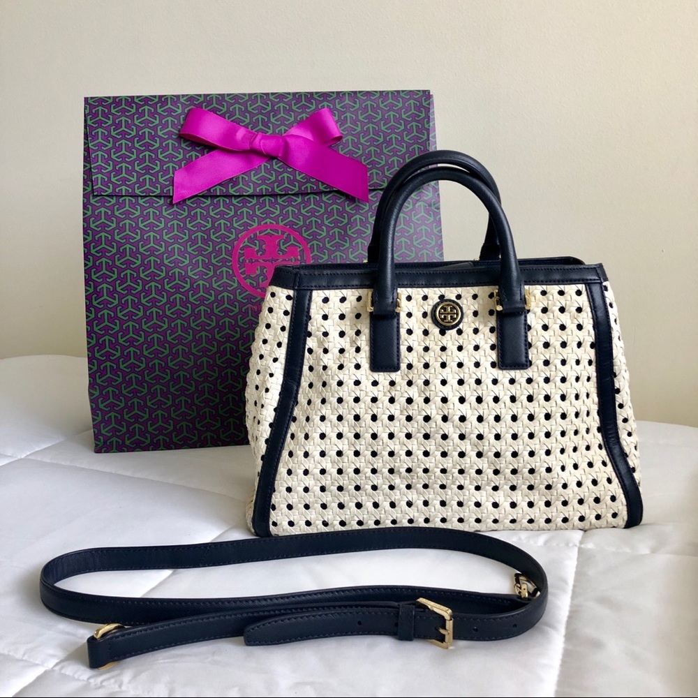 ❌SOLD❌Tory Burch Robinson Basket Weave Tote